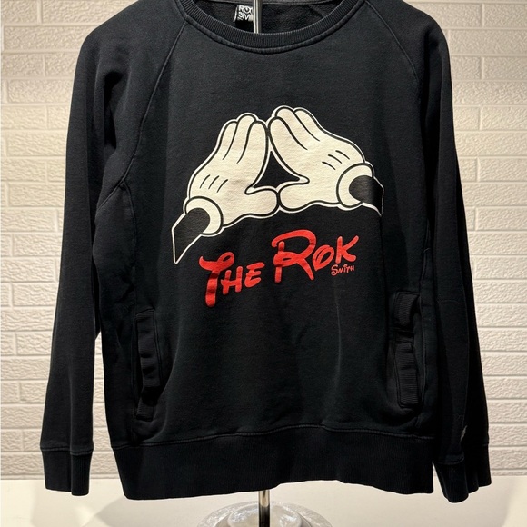 Black Crewneck Sweater with Red Graphic - Picture 1 of 4